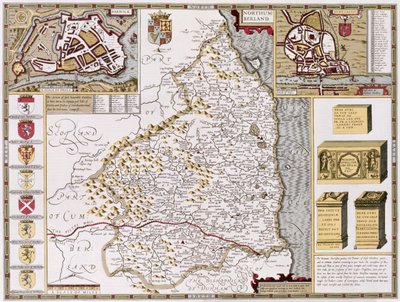 Northumberland, gravé par Jodocus Hondius (1563-1612) d